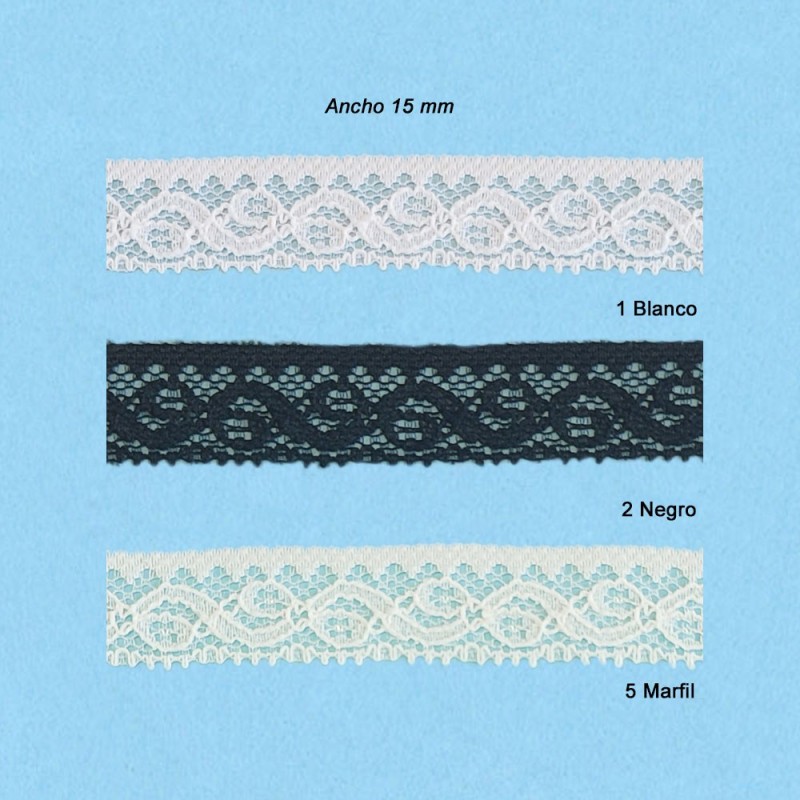 Comprar Encaje Nylon 15mm | Envíos 24h | Mercys                       