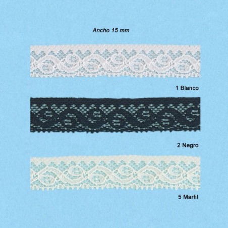 Comprar Encaje Nylon 15mm | Envíos 24h | Mercys                       