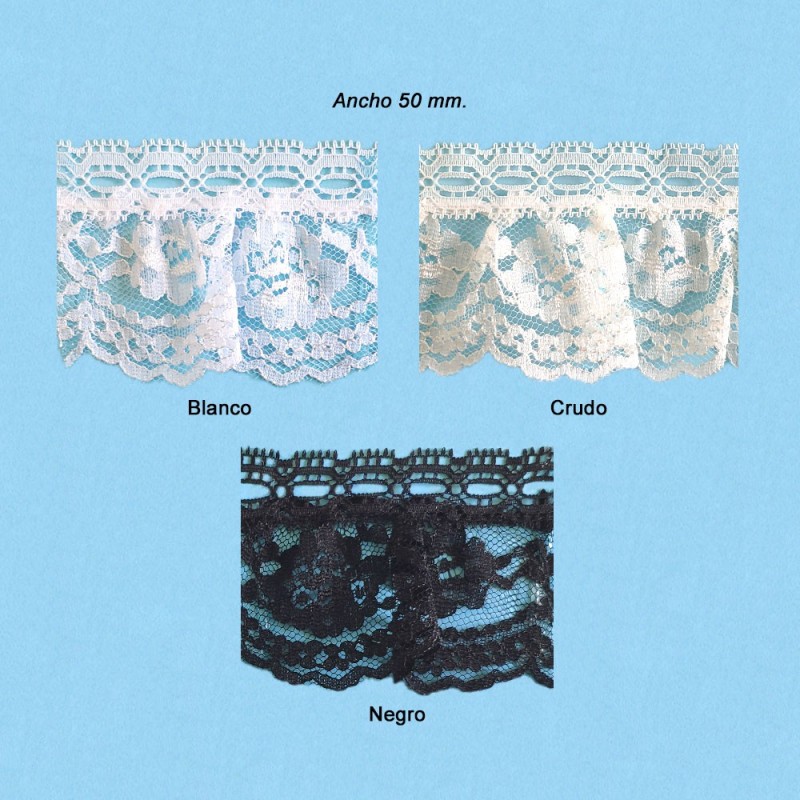 ENCAJE NYLON FRUNCIDO 8137/40(Metros)             