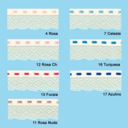 ENCAJE PERLE Y CINTA RASO 126 (Metros)            