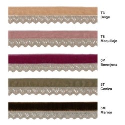 ENCAJE PERLE T139 (Metros) CINTA TERCIOPELO 30mm  