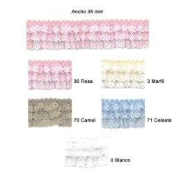 ENCAJE NYLON TRIPLE 245082 (Metros) 35 mm         
