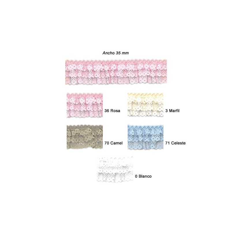ENCAJE NYLON TRIPLE 245082 (Metros) 35 mm         
