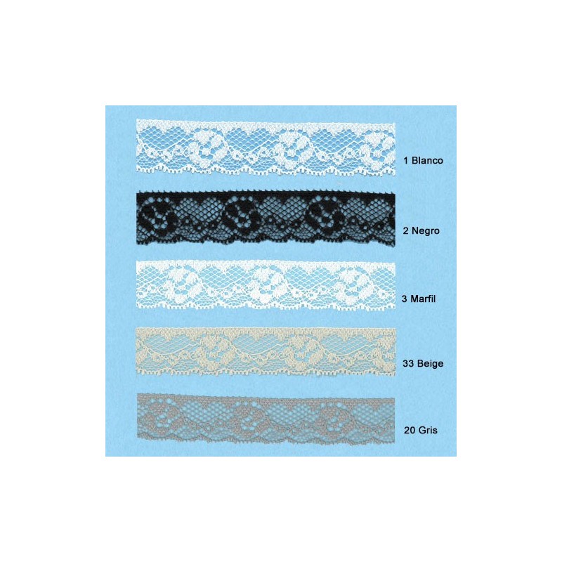 ENCAJE NYLON 1406508 (Metros)COLORES 20mm         