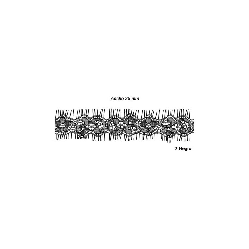 ENCAJE NYLON 725115 (Metros) 25mm                 