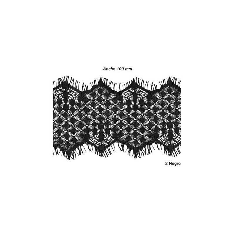 ENCAJE NYLON 725116 (Metros)100mm ENTREDOS        