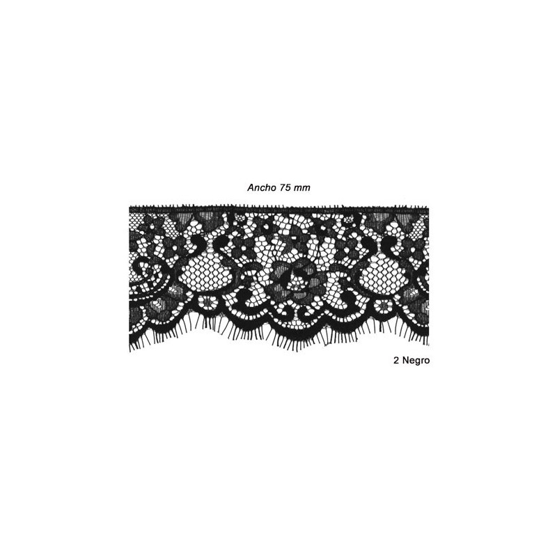 ENCAJE NYLON 908405 (Metros) 75mm                 