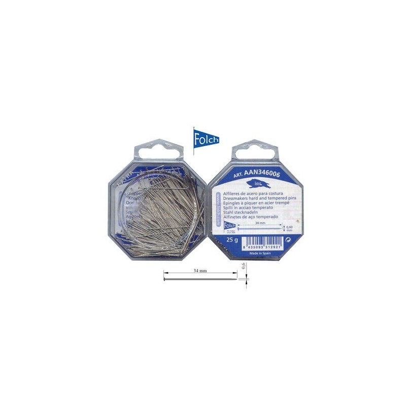Alfiler AAN346006 acero 25g 8E-34/0,60            