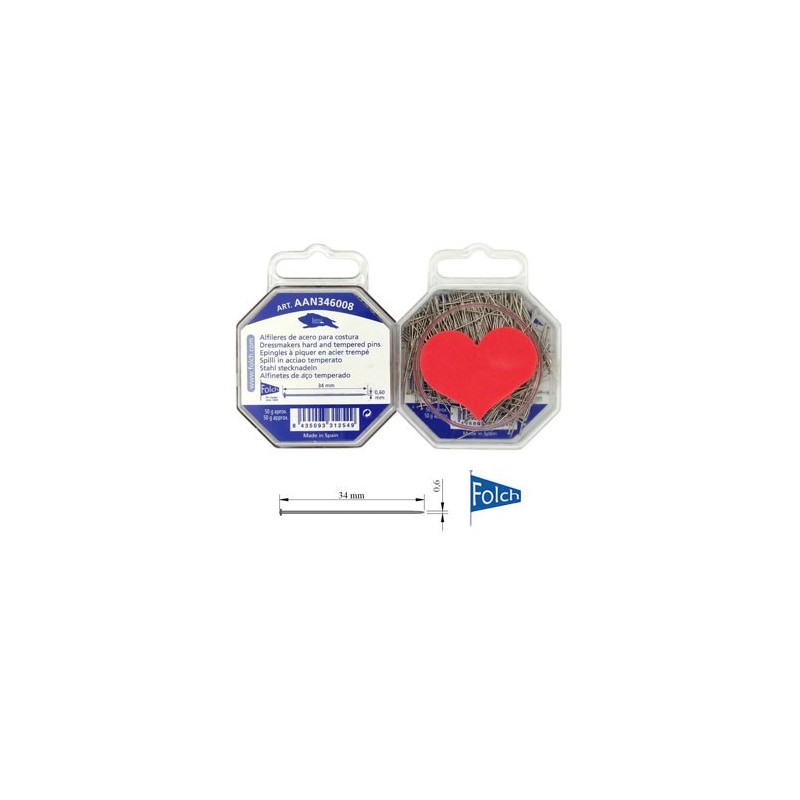 Alfiler AAN346008 acero c/esp 50g 8E-34/0,60      