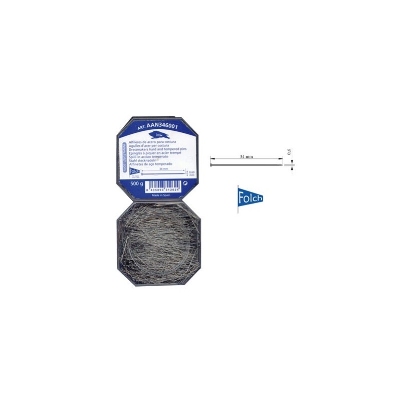 Alfiler AAN346001 acero 500g 8E-34/0,6            