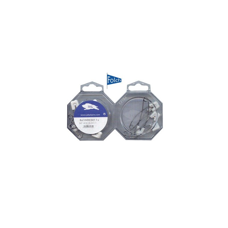 Imperdibles IMBEB05 bb blanco 55mm c/5unid        